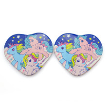 25mm cheap anime shape tin heart button badge printing custom logo